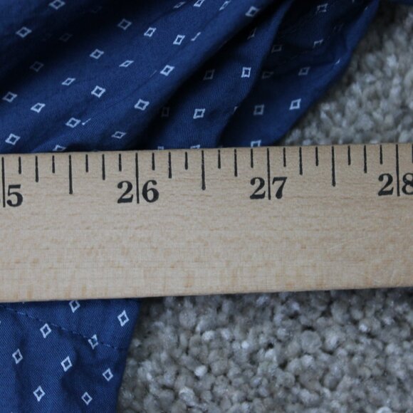 Banana Republic Stretch Soft-Wash Shirt Men 2XL XXL Blue Geometric Flip Cuff L/S - Picture 11 of 13